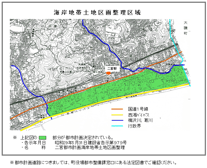 海岸地帯土地区画整理区域