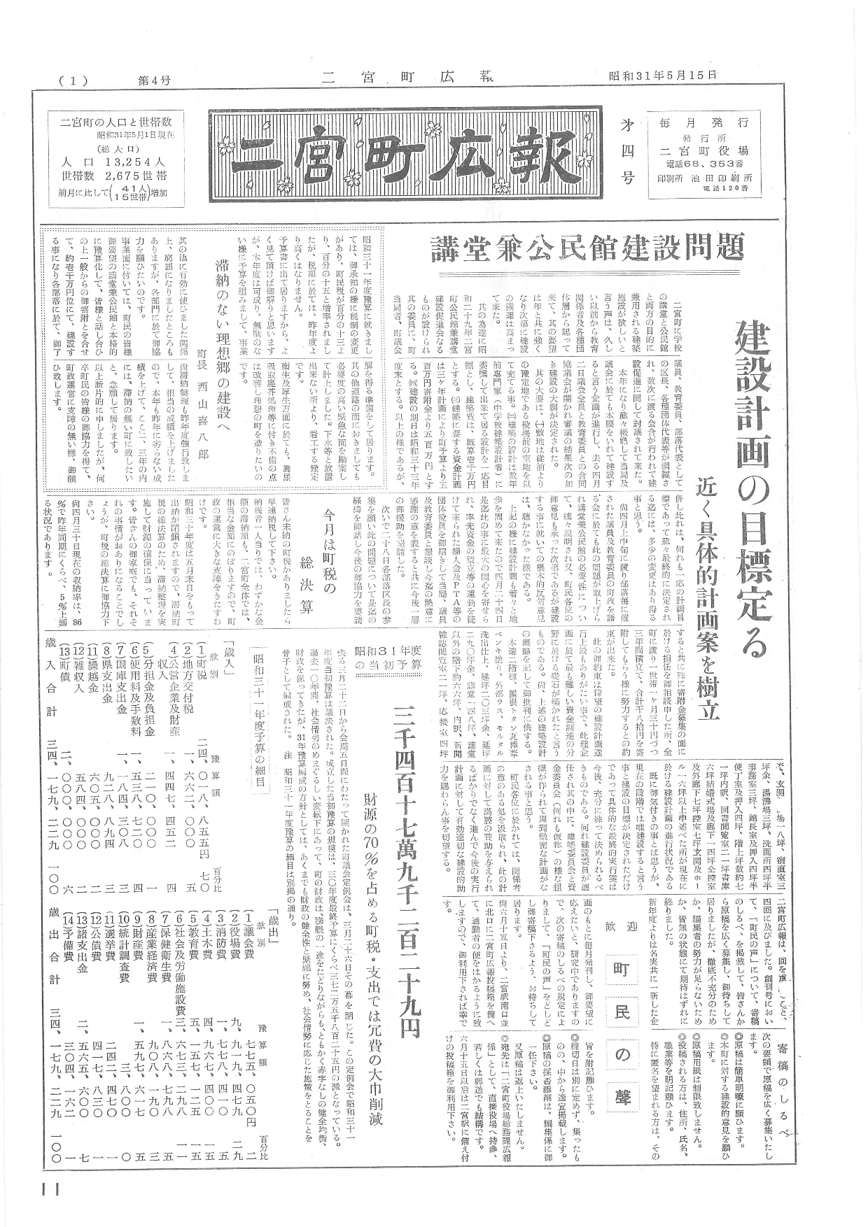 広報にのみや第四号
