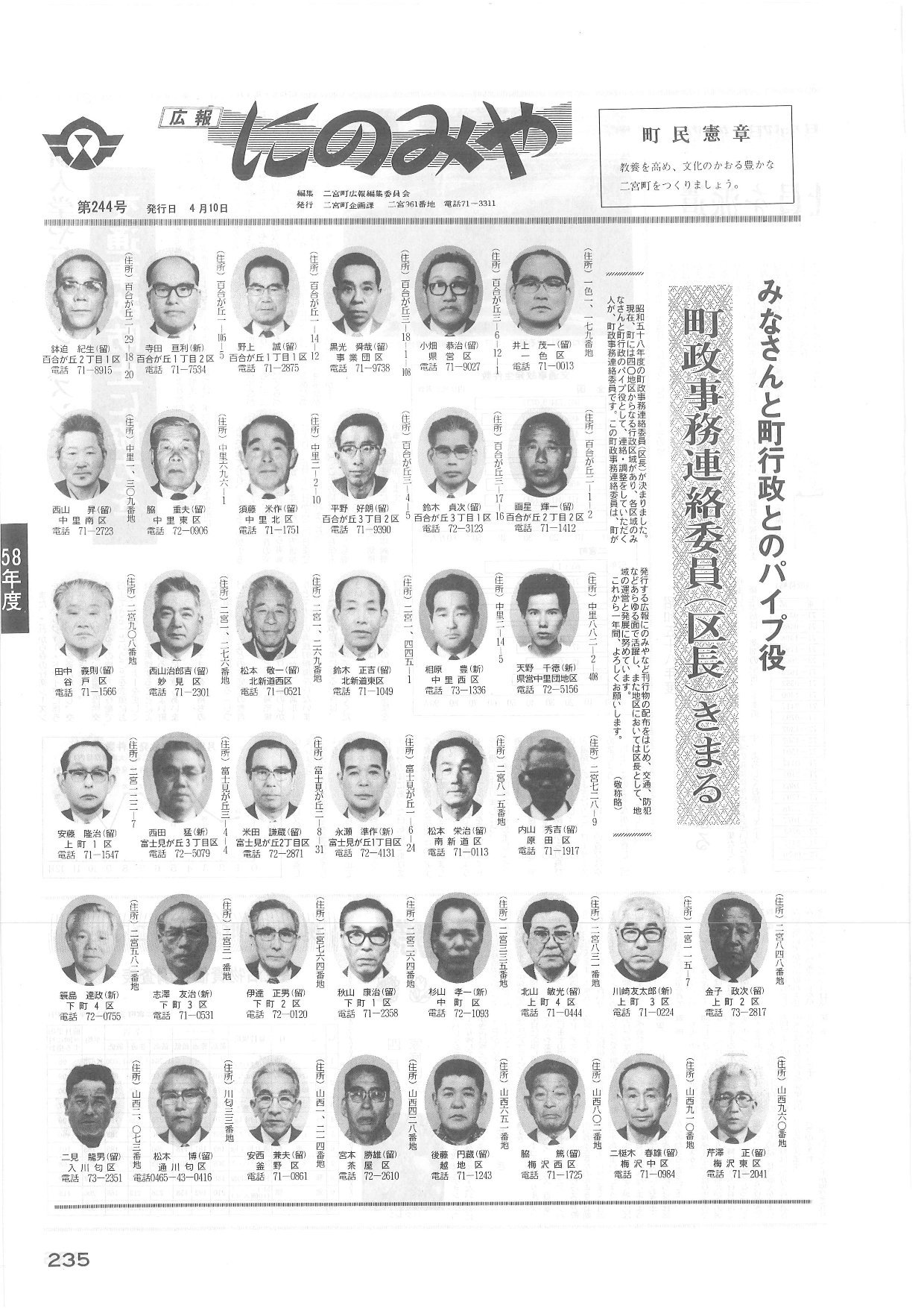 広報にのみや4月号
