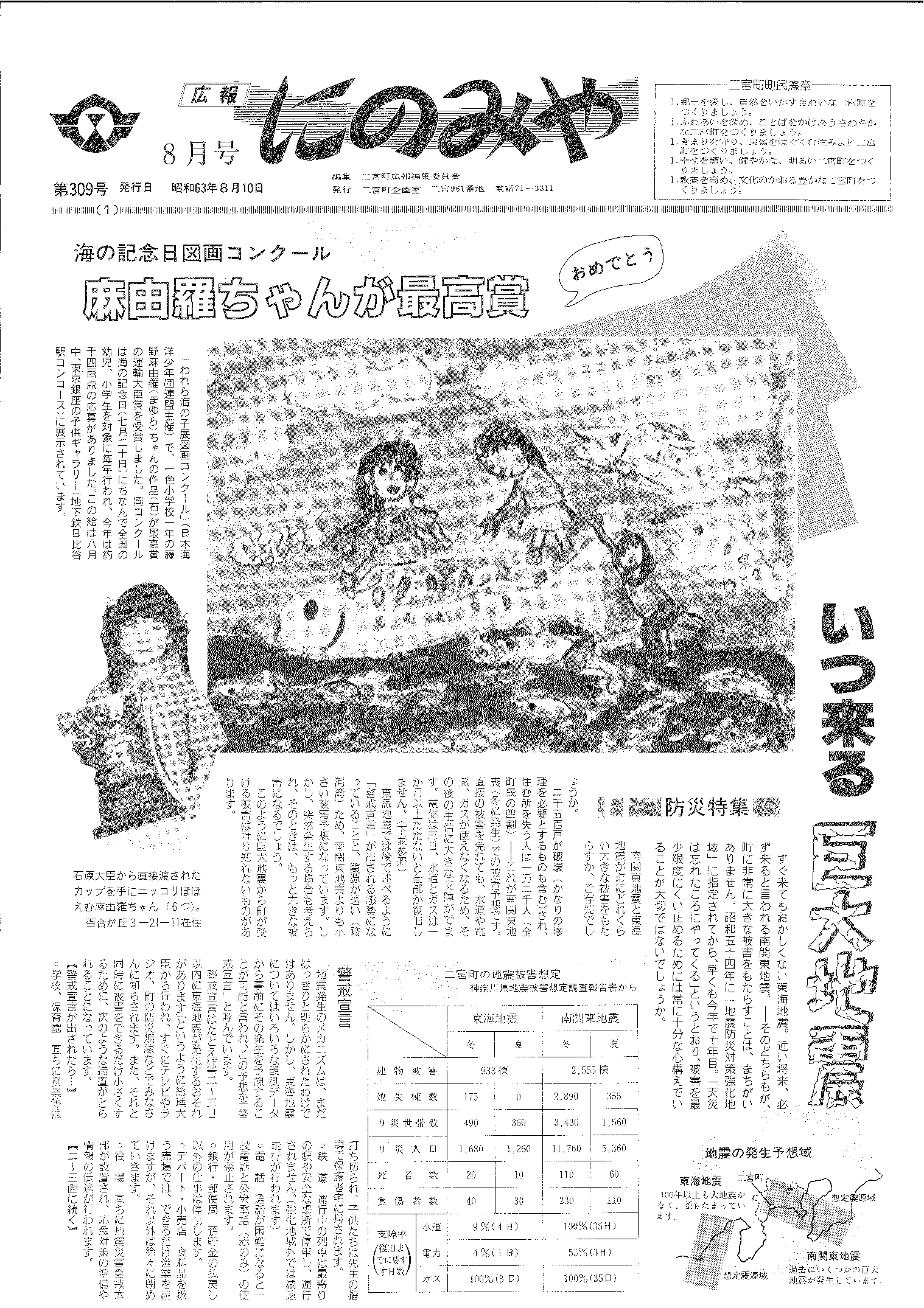 広報にのみや8月号
