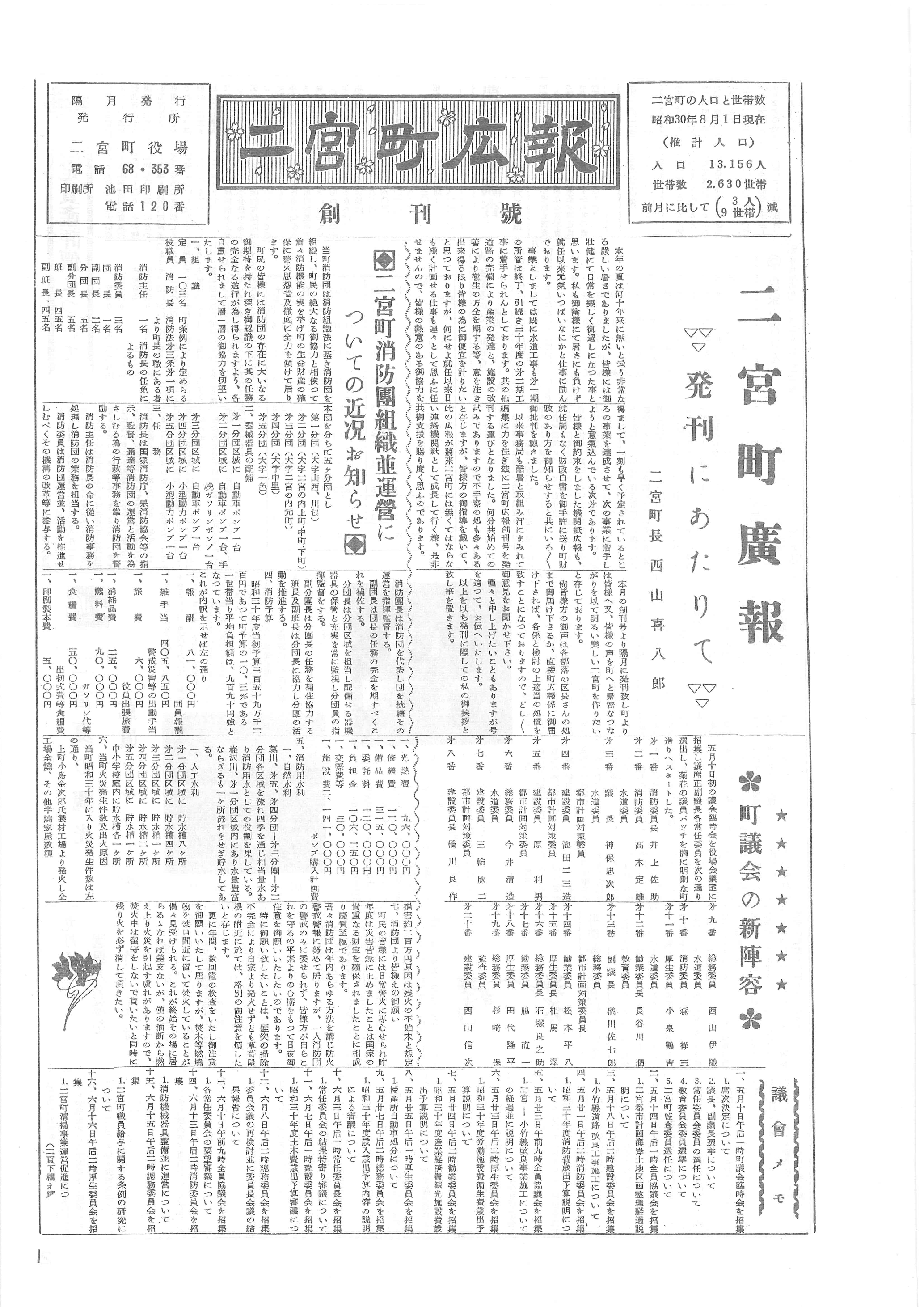 広報にのみや創刊号