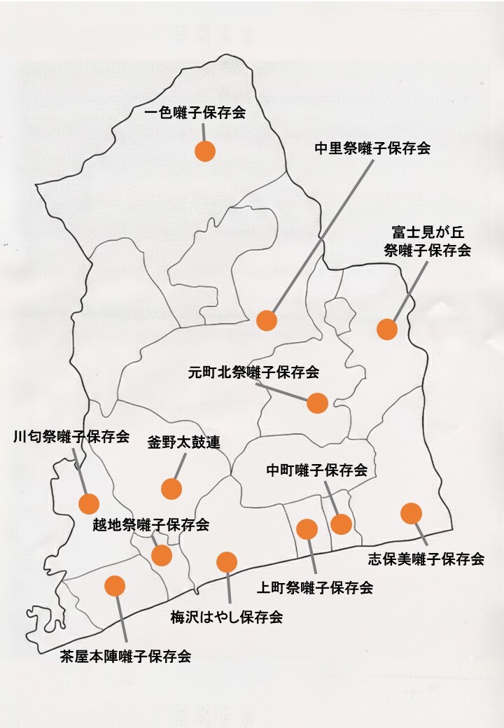 民俗芸能 位置図