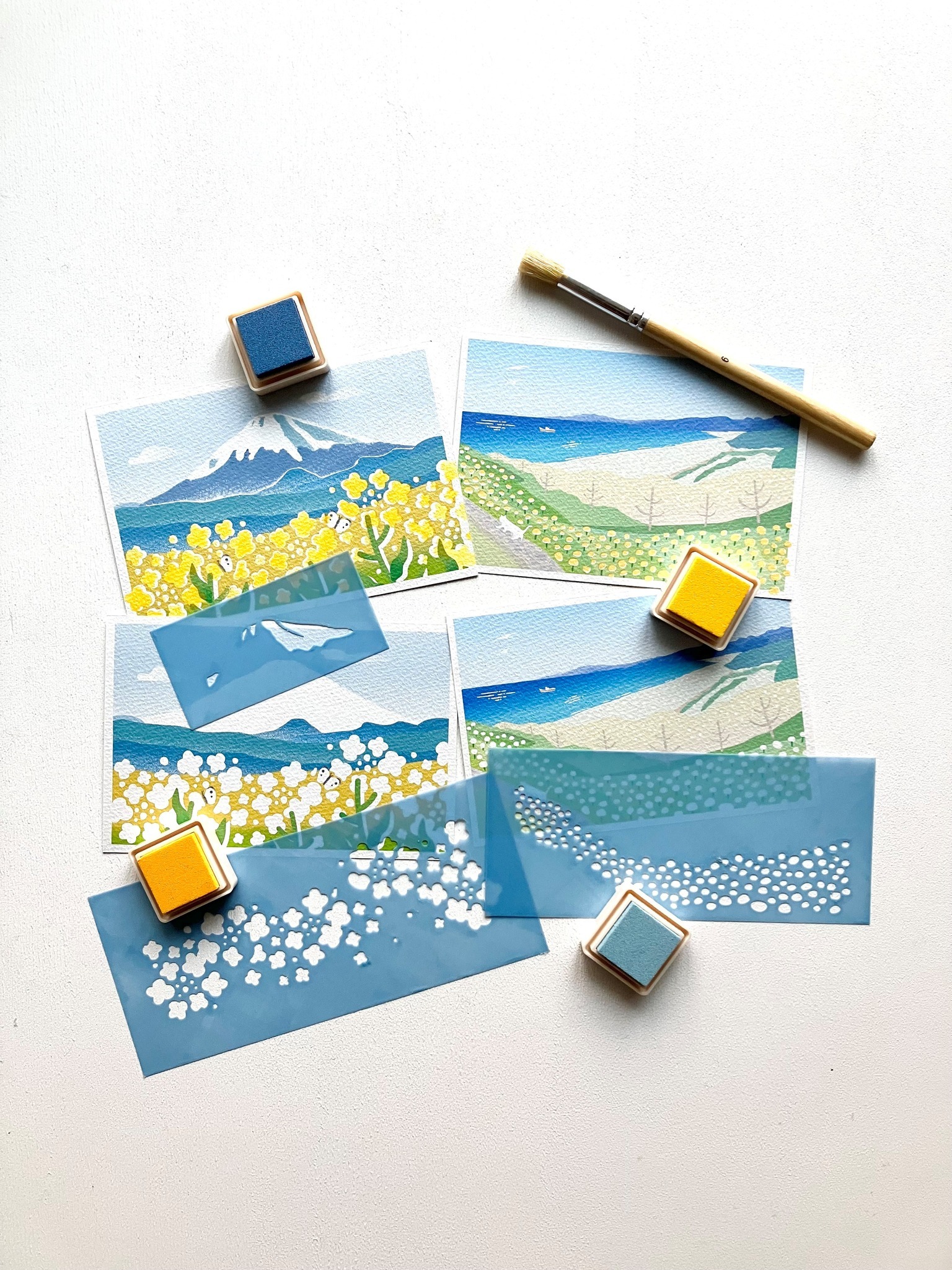 ステンシル絵はがき