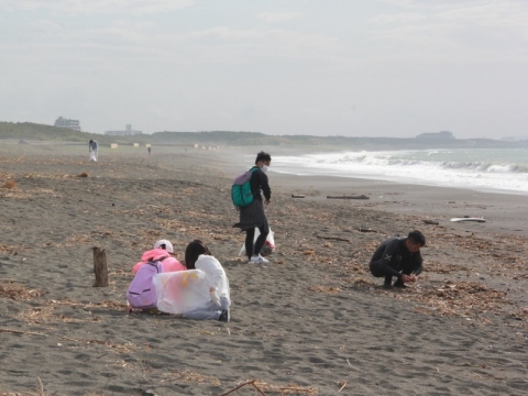 海岸清掃活動の様子