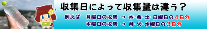 収集日によって収集量が違うの？